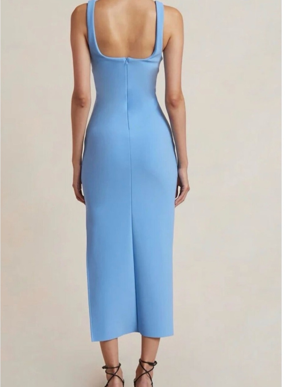 bec + bridge Iris Midi Dress in powder blue, size US6, NWT